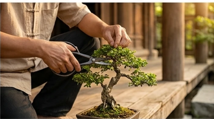 Nghệ nhân Việt Nam cắt tỉa bonsai thể hiện Kim khắc Mộc tích cực khi tìm hiểu tuổi Ngọ hợp kết hôn với tuổi nào