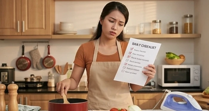Người phụ nữ bận rộn với nhiều đầu việc gia đình do thói quen ôm đồm và tính cầu toàn của tuổi Sửu