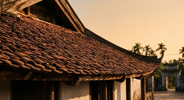 Hình ảnh mái ngói âm dương truyền thống giúp giải đáp ốc thượng thổ là gì trong phong thủy ngũ hành