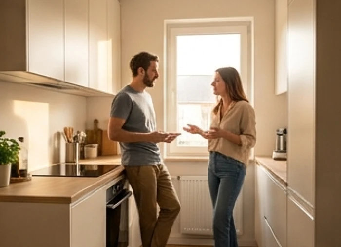 Vợ chồng cùng trao đổi bố trí bếp nấu sao cho dung hòa cung phi nam mạng và nữ mạng tuổi Sửu
