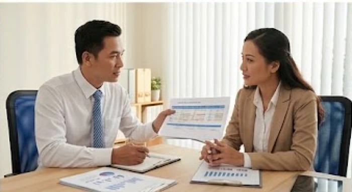 Buổi thảo luận công việc định kỳ giữa hai đối tác nhằm minh bạch tài chính và quy trình vận hành