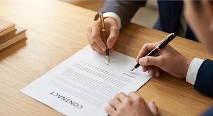 Bản hợp đồng được ký kết thể hiện việc phân chia tỷ lệ góp vốn hợp lý giữa các cổ đông.