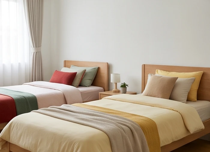 Sự kết hợp tinh tế giữa màu xanh ngọc và các điểm nhấn phù hợp giới tính của trẻ