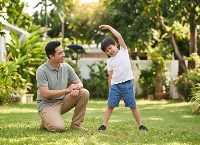 Phụ huynh giám sát an toàn cho con khi tham gia hoạt động thể chất ngoài trời