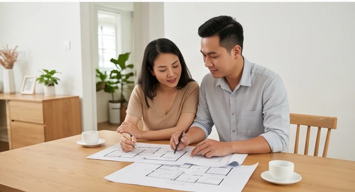 Cha mẹ đối chiếu hướng nhà giữa hai thế hệ ông bà và cháu bé sinh năm tuổi giáp thìn 2024 để bố trí phòng hợp lý