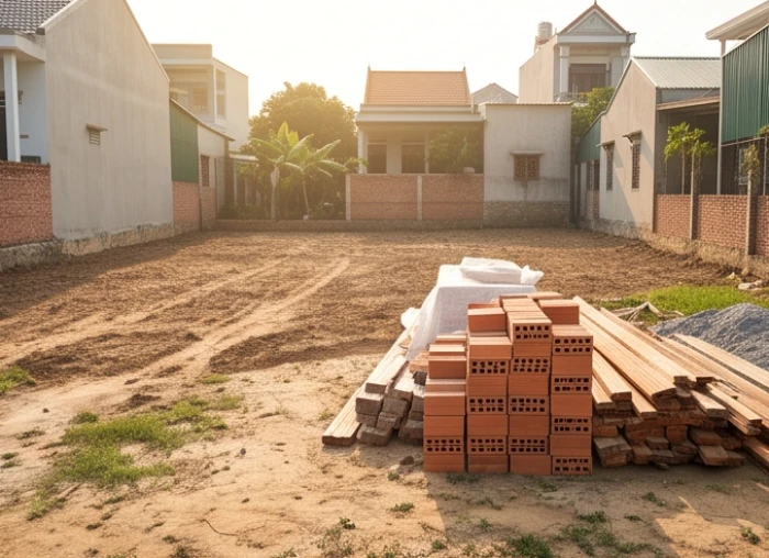 Khu đất chuẩn bị thi công bị tạm ngưng do gia chủ Nhâm Thân chạm cung Tam Địa Sát trong vòng Hoang Ốc