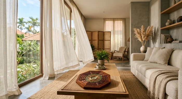 Không gian nội thất ngập tràn ánh sáng tự nhiên giúp giải đáp phong thủy là gì trong kiến trúc hiện đại