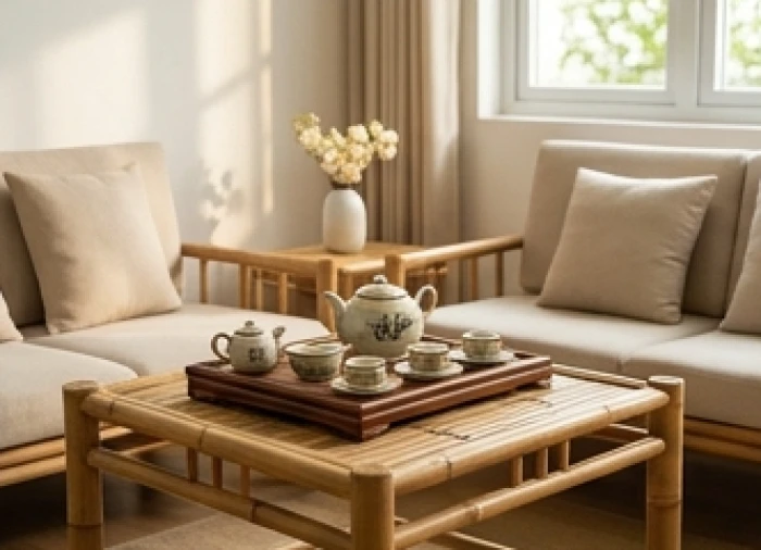 Bữa trà chiều ấm cúng tại phòng khách sang trọng gắn kết tình cảm vợ chồng tuổi Đinh Sửu