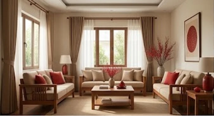 Gia chủ tuổi Kỷ Dậu và Mậu Thân bố trí không gian sống với tông màu ấm áp để tăng cường sinh khí