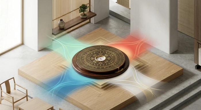Sơ đồ la bàn phong thủy ứng dụng phương hướng ngũ hành cho không gian kiến trúc