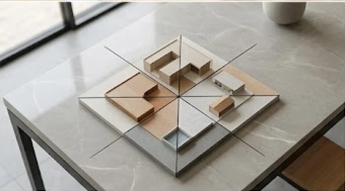 Sơ đồ phân bố tám quẻ hậu thiên bát quái kết hợp với ngũ hành kim mộc thủy hỏa thổ và các con số đại diện