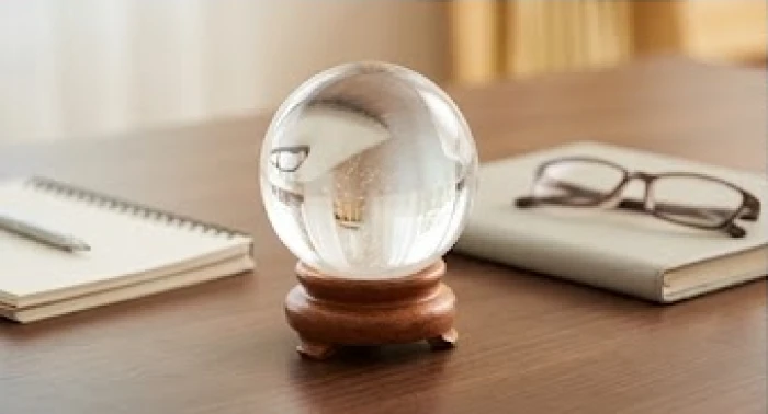 Quả cầu thạch anh trắng phong thủy tinh khiết trên bàn làm việc hỗ trợ tập trung và giải tỏa lo âu
