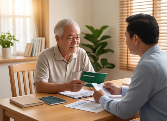 Người lớn tuổi trao đổi thẳng thắn cùng con cháu về các kế hoạch quản lý chi tiêu trong gia đình