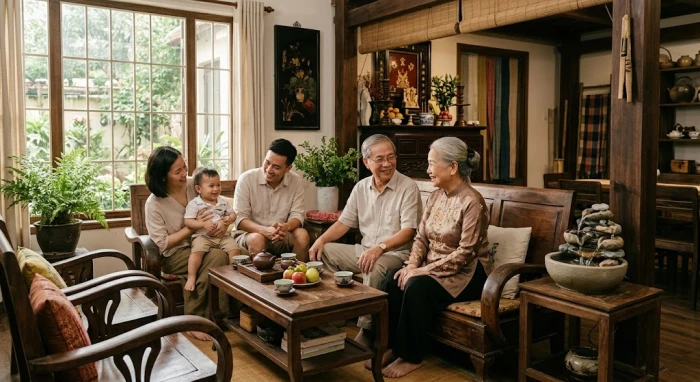 Bố trí không gian sống bình yên cho thắc mắc quý mùi 1943 hợp tuổi nào trong gia đình