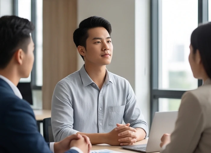 Thực hành hít thở và đếm thầm 5 giây trước khi phát biểu giúp kiềm chế phản ứng bảo thủ trong buổi họp