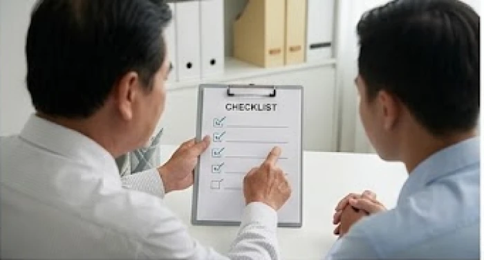 Sổ tay ghi chép danh sách kiểm tra năm bước tiêu chuẩn giúp người sinh năm 1964 an tâm giao phó công việc