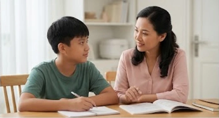 Cha mẹ cùng con xem xét và trao đổi nhẹ nhàng về sao chiếu mệnh trong năm học chuyển cấp quan trọng