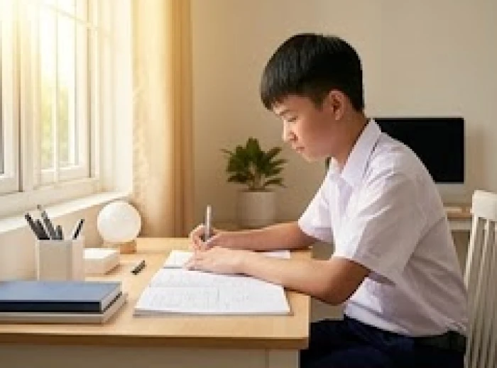Học sinh tuổi Quý Tỵ tự tin làm bài tập môn tự nhiên nhờ năng lượng cát tinh Thái Dương chiếu mệnh