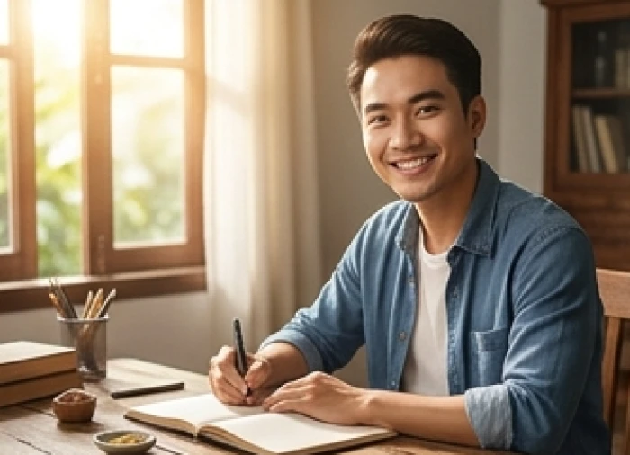 Nam giới tuổi Dậu tự tin giải quyết công việc kinh doanh trong không gian văn phòng