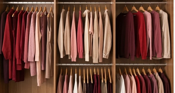 Sắp xếp lại tủ quần áo, loại bỏ các trang phục màu đại kỵ để đón chào luồng năng lượng mới