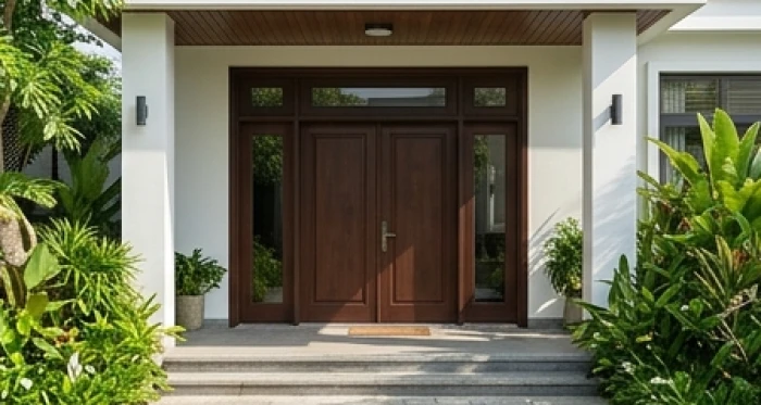 Cửa chính biệt thự hướng Tây Bắc thu hút cát khí cho gia chủ nam mạng Đinh Dậu cung Đoài Kim