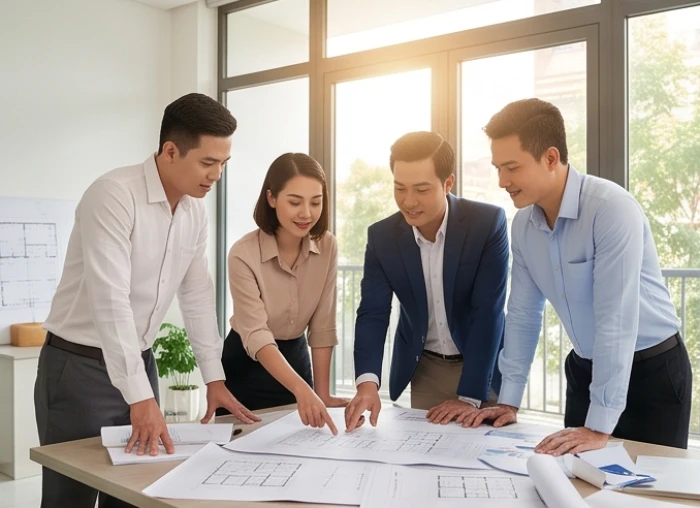 Nhóm đối tác làm ăn thảo luận hợp đồng thành công nhờ sự hòa hợp của bộ tam hợp giáp tuất 1994