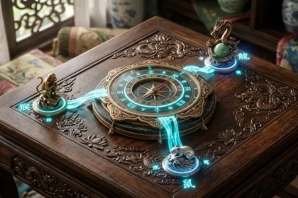 Mô hình phong thủy thể hiện dòng chảy năng lượng tương sinh mạnh mẽ trong nhóm tam hợp tuổi thìn bao gồm thân tý và thìn
