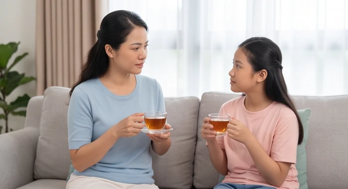 Cha mẹ trò chuyện nhẹ nhàng cùng con tuổi kỷ sửu để tháo gỡ tâm lý bướng bỉnh