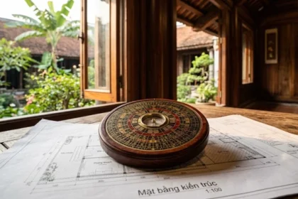 Sơ đồ la bàn Bát Trạch chi tiết giúp xác định tuổi tân sửu 1961 hợp hướng nào để thu hút vượng khí