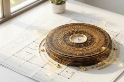 La bàn phong thủy và bản vẽ kiến trúc giúp xác định chính xác tuổi tân tỵ 2001 hợp hướng nào
