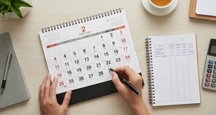 Gia chủ đánh dấu tháng 5 và tháng 11 âm lịch trên lịch để chú ý tài chính năm 2026