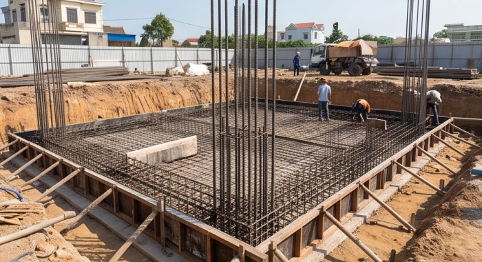 Công trình động thổ thi công móng nhà kiên cố trong tiết trời khô ráo tháng Mùi hợp tuổi Kỷ Mão 1999