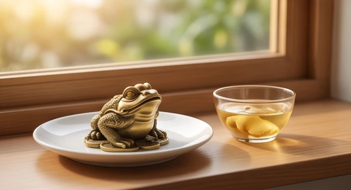 Quy trình dùng khăn bông sạch thấm dung dịch rượu gừng lau thanh tẩy linh vật trước khi tắm nắng giờ Mão