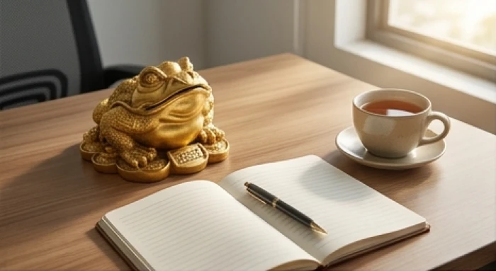 Tượng thiềm thừ chiêu tài đặt trên bàn làm việc giúp người tuổi Mão quyết đoán và nhạy bén hơn trong kinh doanh