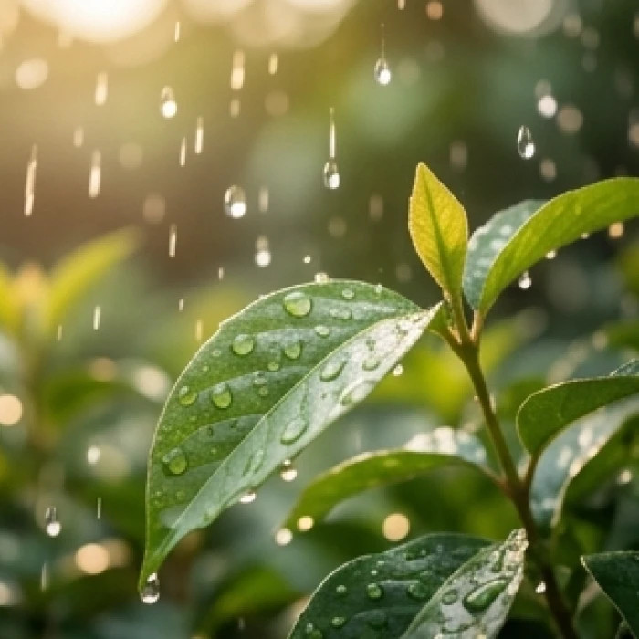 Dòng nước mưa tinh khiết tượng trưng cho bản mệnh Thiên Hà Thủy của người tuổi Đinh Mùi 1967