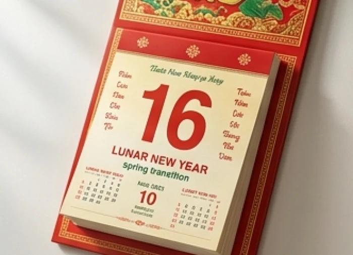 Cuốn lịch treo tường truyền thống đánh dấu ngày lập xuân bắt đầu chu kỳ âm lịch mới của người Việt