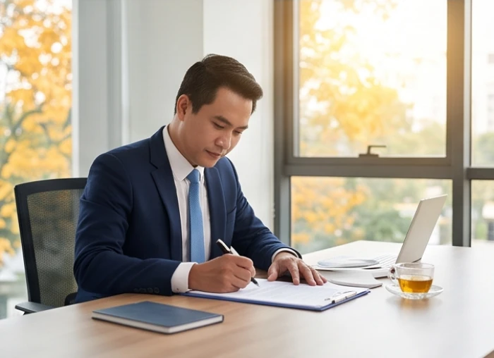 Khoảnh khắc ký kết hợp đồng kinh doanh thành công vào mùa Thu cát vượng của tuổi Ất Sửu 1985