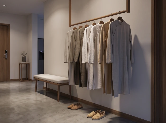 Trang phục dài tay kín đáo chuẩn bị nghi lễ cúng sao giải hạn tại nhà cho người tuổi Ất Dậu 2005