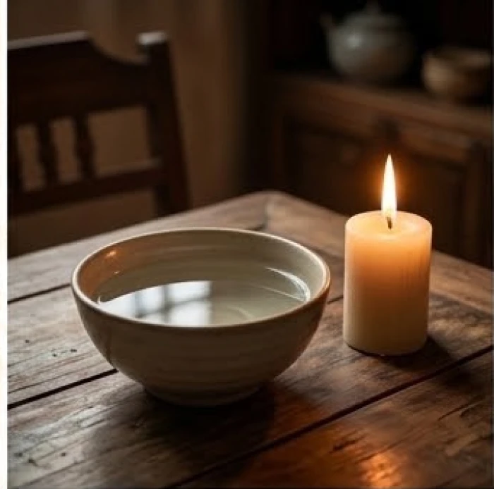 Sự đối lập giữa dòng nước và ngọn lửa thể hiện quy luật Thủy khắc Hỏa trong ngũ hành bản mệnh