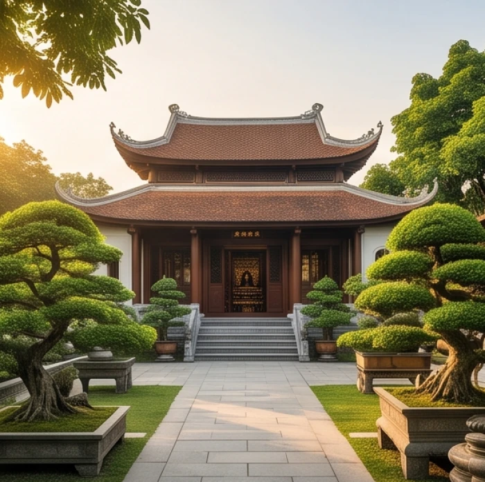Ngôi nhà biệt thự sân vườn khang trang thể hiện thành quả tích lũy tài sản bền vững thời hậu vận