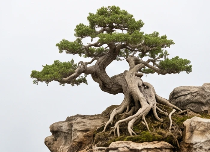 Biểu tượng cây cổ thụ vươn mình trong rừng già thể hiện tính cách kiên cường của nam Kỷ Tỵ