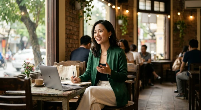 Bức ảnh thể hiện nét tính cách nữ tuổi ngọ năng động và quyết đoán trong cuộc sống hiện đại