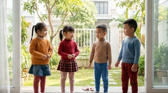 Các bé sinh năm Nhâm Dần cùng tham gia hoạt động ngoài trời theo năng lượng khí hậu các mùa trong năm