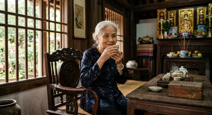 Bức chân dung không gian sống gia đình ấm áp thể hiện rõ nét tính cách tuổi Canh Thìn 1940