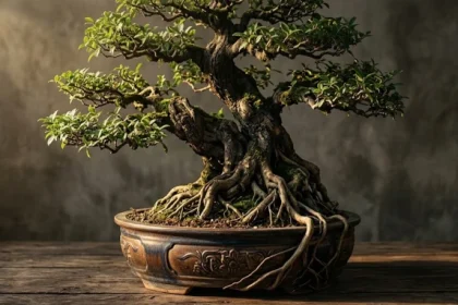 Hình minh họa biểu tượng mầm cây cổ thụ vươn lên mạnh mẽ thể hiện tính cách tuổi mậu thìn 1988 kiên định và bản lĩnh