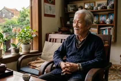 Chân dung người cao tuổi trầm ngâm phản ánh chân thực tính cách tuổi quý mùi 1943 trong gia đình