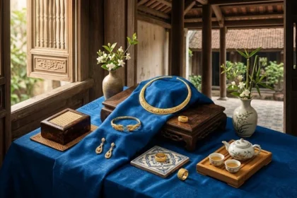 Hình ảnh khái quát về tính cách tuổi tân hợi 1971 qua hình tượng trang sức vàng tinh tế mang yếu tố phong thủy