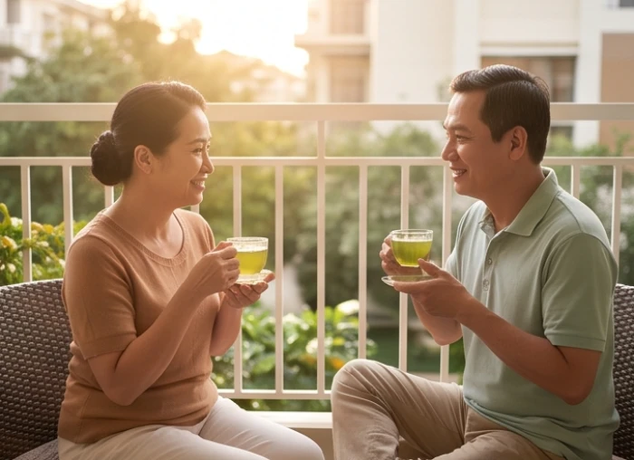 Vợ chồng trung niên tuổi Bính Thìn và Giáp Thìn tận hưởng cuộc sống gia đạo an yên và hòa thuận