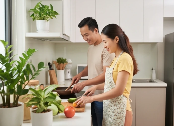 Cặp đôi Mậu Thìn 1988 cùng nhau chia sẻ việc gia đình và dành thời gian hâm nóng tình cảm vợ chồng