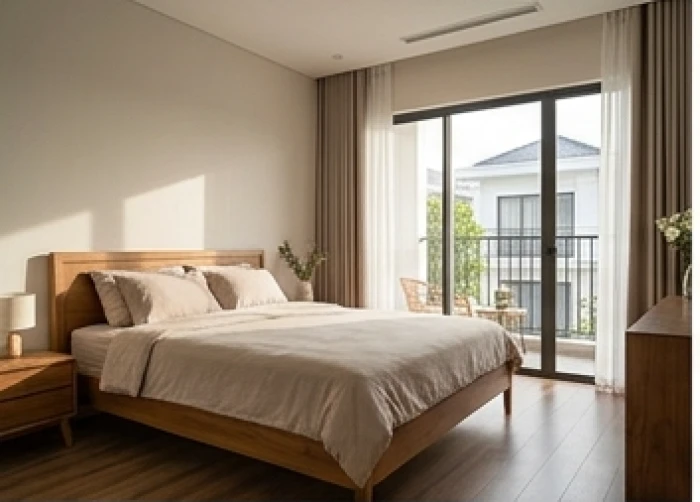 Phòng ngủ bố trí giường theo nguyên lý tọa hung hướng cát đón vượng khí